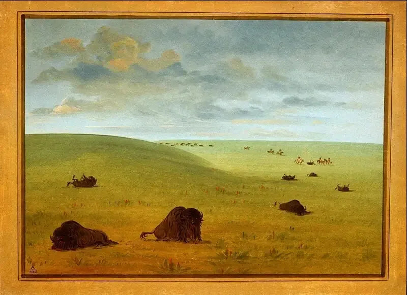 Efter bisonjakten - Sioux - George Catlin