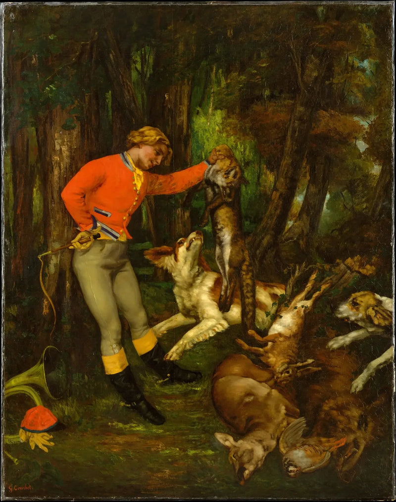 Efter jakten - Gustave Courbet