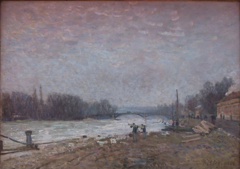 Efter nederlaget, Seine vid Suresnesbron - Alfred Sisley