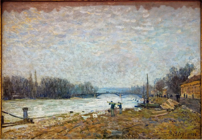 Efter nederlaget, Seine vid Suresnesbron - Alfred Sisley