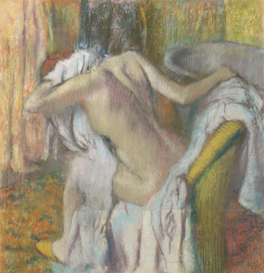 Efter badet, kvinna som torkar sig - Edgar Degas