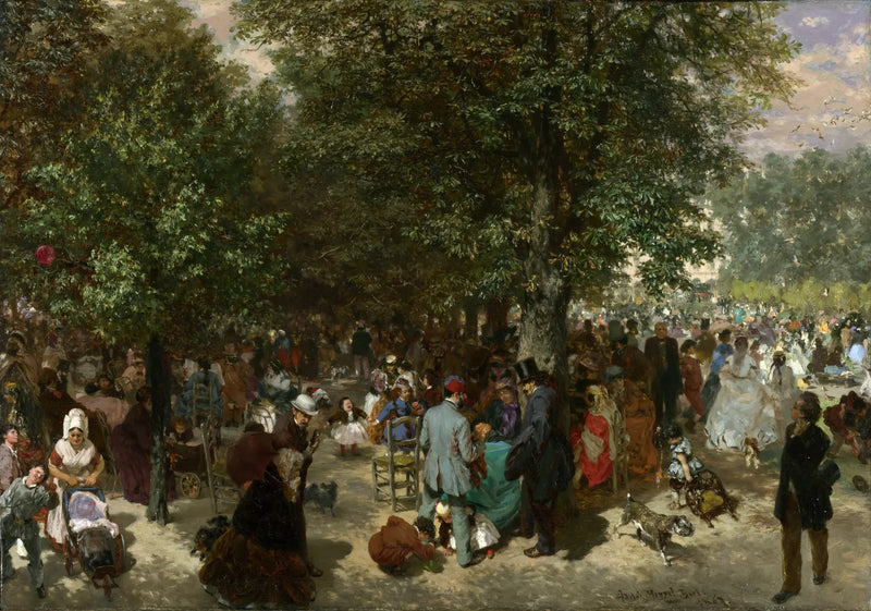 Eftermiddag i Tuileries-trädgården - Adolph von Menzel