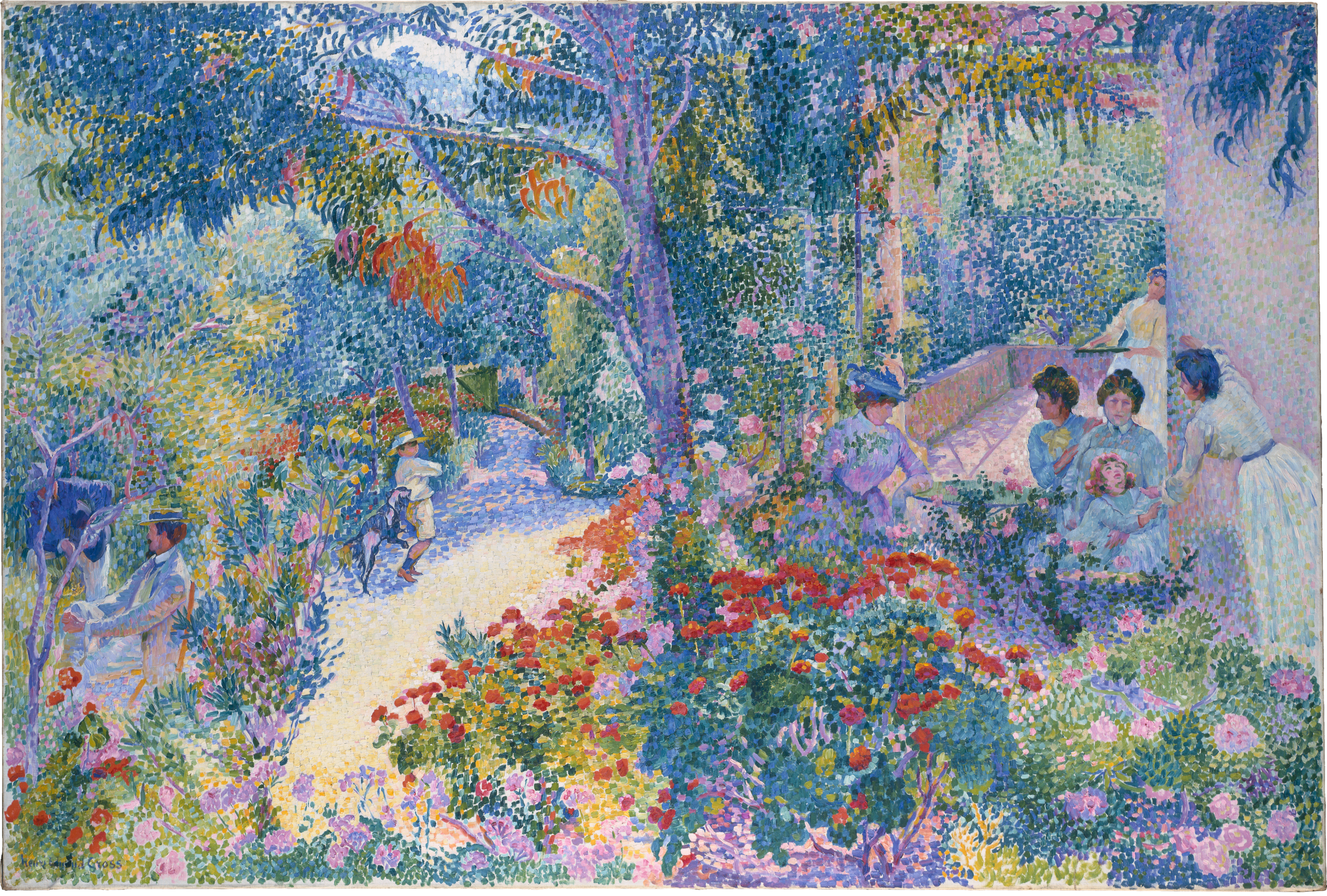 Après-midi au jardin - Henri-Edmond Cross image 1 reproduction de peinture à l’huile