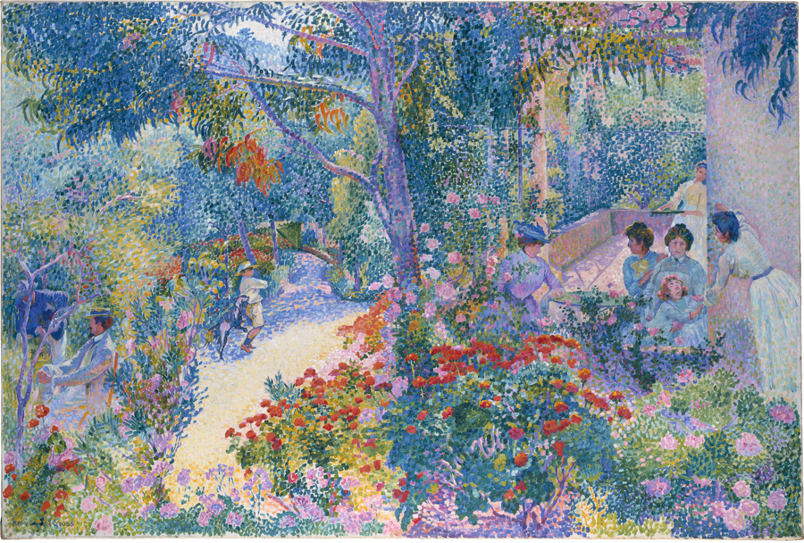 Eftermiddag i trädgården - Henri-Edmond Cross