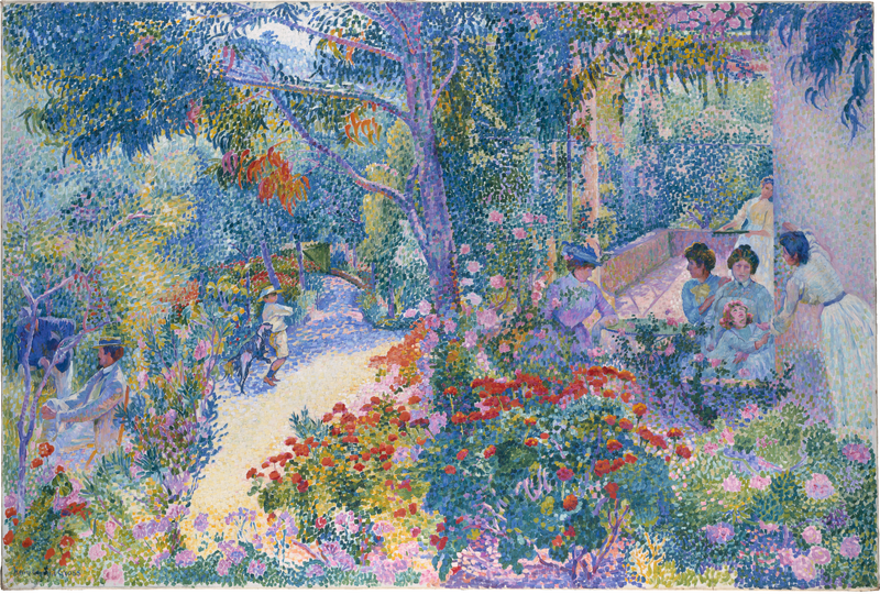 Eftermiddag i trädgården - Henri-Edmond Cross