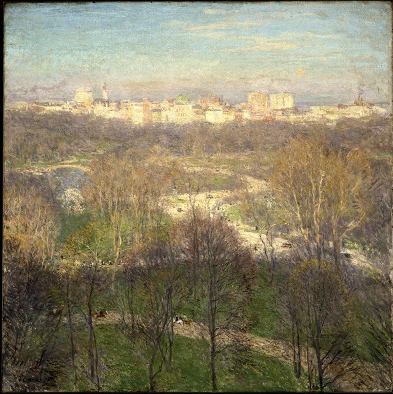 eftermiddag i början av våren: Central Park - Willard Metcalf