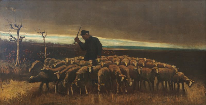 Herde med en fårhjord - Vincent van Gogh