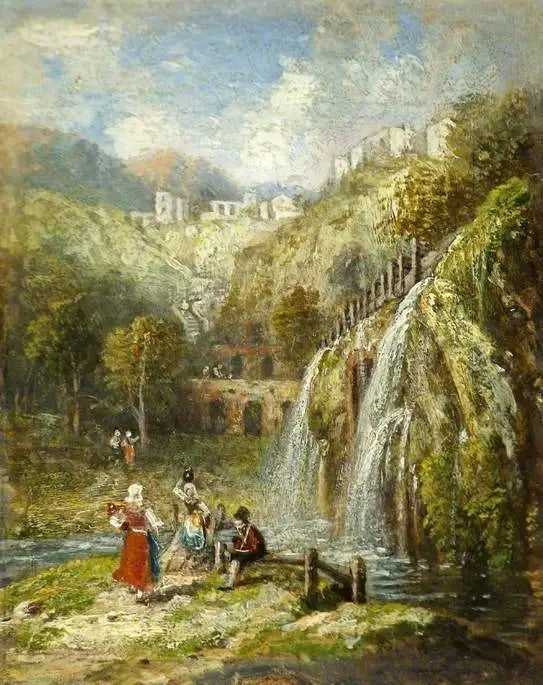 Akvedukt och kaskad nära Rom - J. M. W. Turner