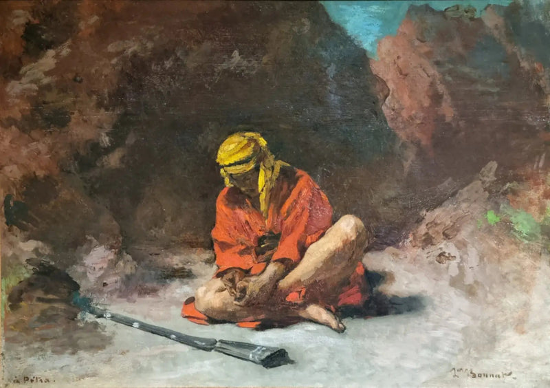 Araber som tar bort en tagg från sin fot - Léon Bonnat