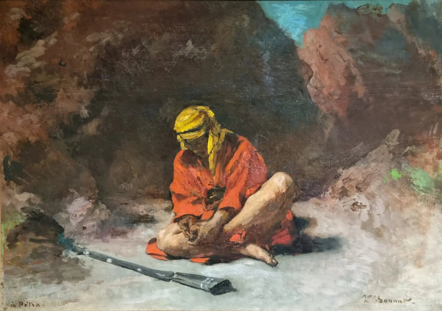 Araber som tar bort en tagg från sin fot - Léon Bonnat