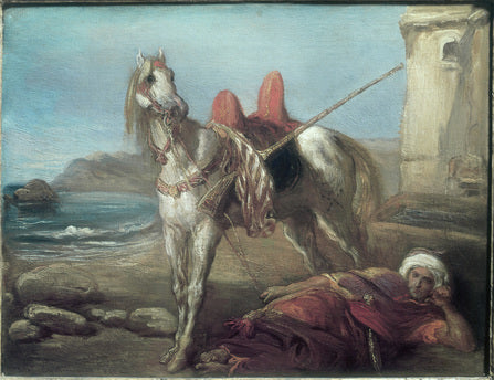 Arabisk ensam med sin häst - Théodore Chassériau