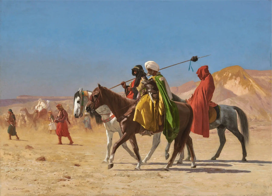 Arabes som korsar öknen - Jean-Léon Gérôme