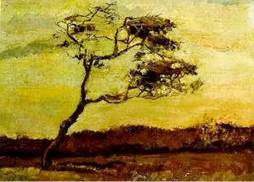 Vindpiskat träd - Vincent van Gogh