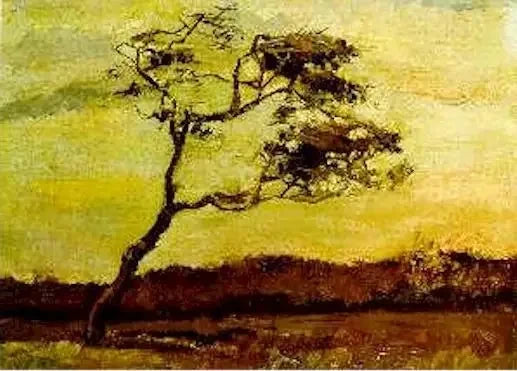 Vindpiskat träd - Vincent van Gogh