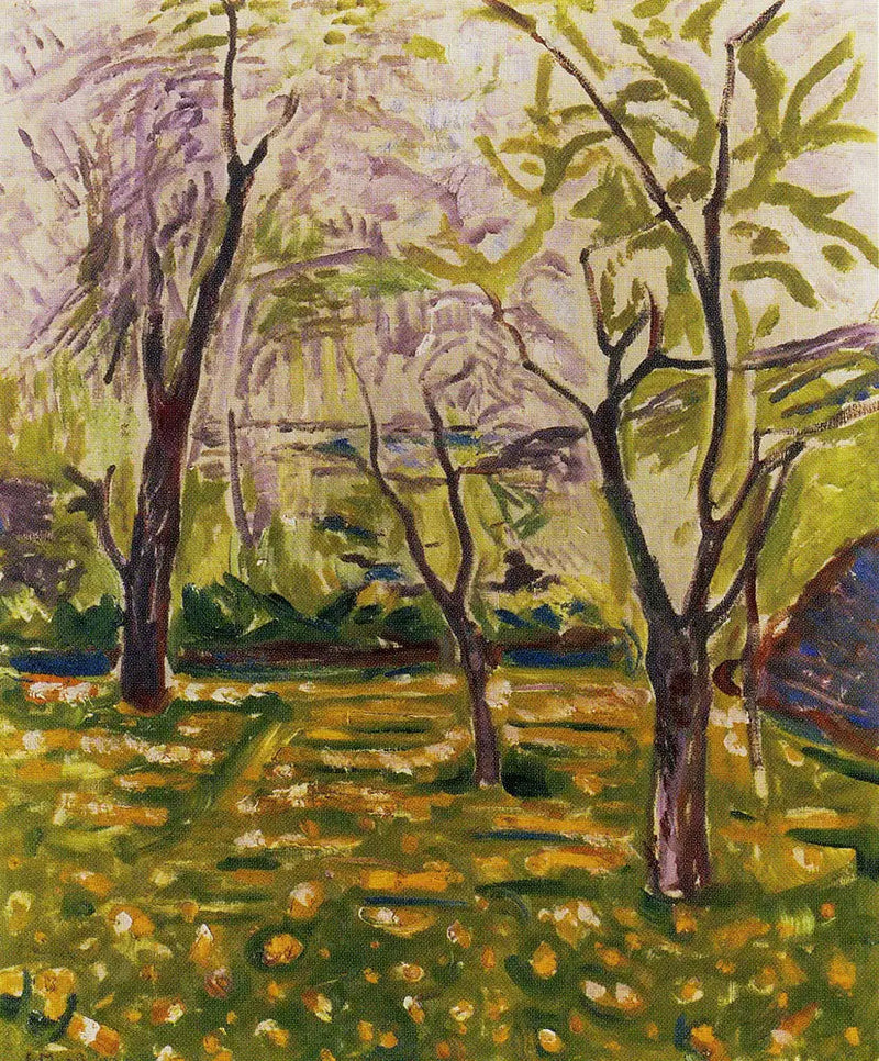 Träd och Ranunkler - Edvard Munch