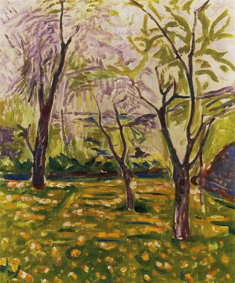 Träd och Ranunkler - Edvard Munch
