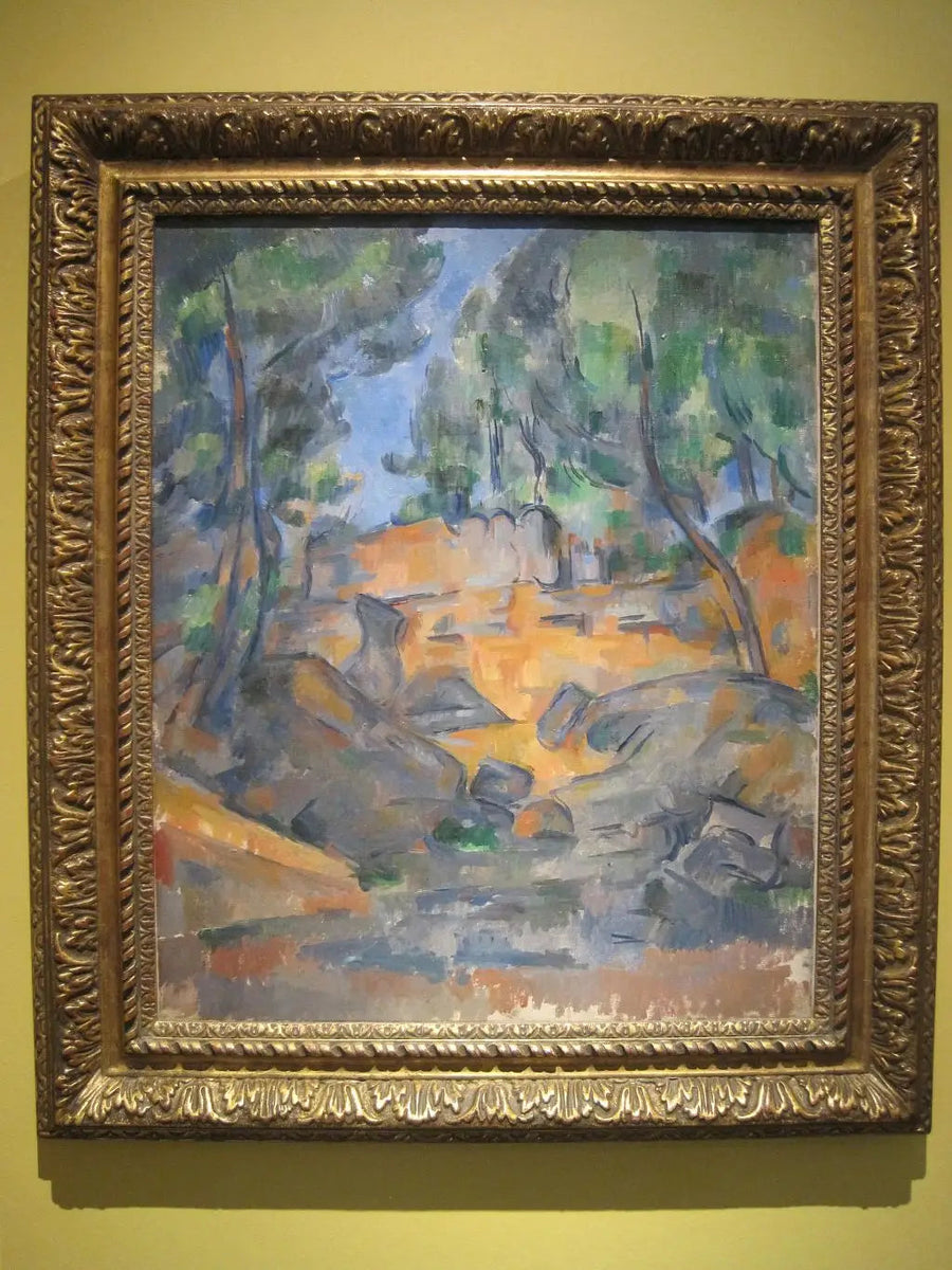 Träd och stenar - Paul Cézanne