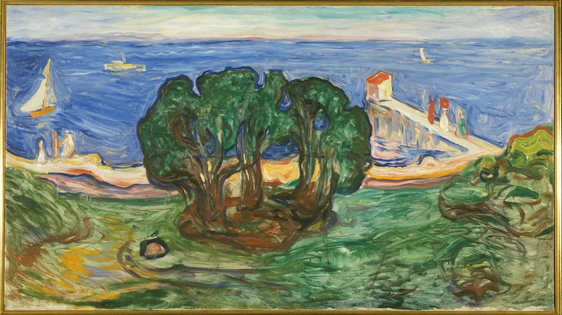 Träd på stranden (Frise Linde) - Edvard Munch