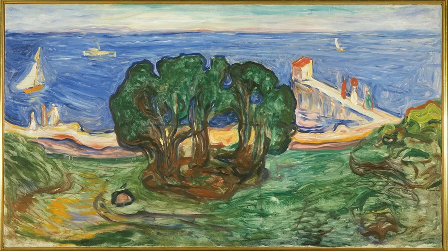 Träd på stranden (Frise Linde) - Edvard Munch