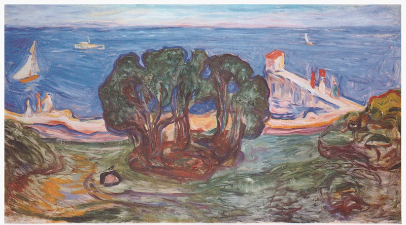 Träd på stranden (Frise Linde) - Edvard Munch