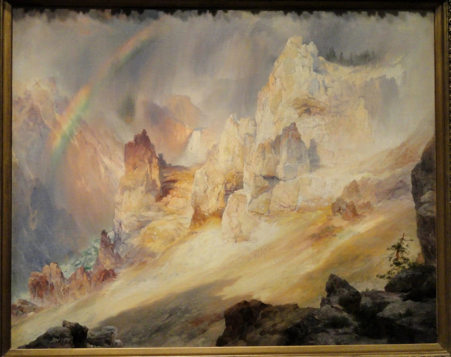 Regnbåge över Grand Canyon i Yellowstone - Thomas Moran