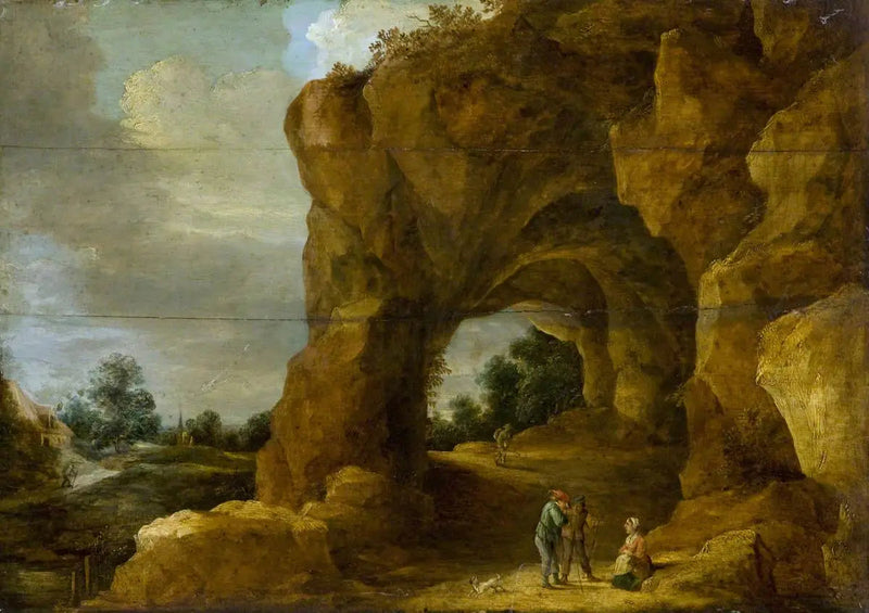 Klippformation med figurer - David Teniers den yngre