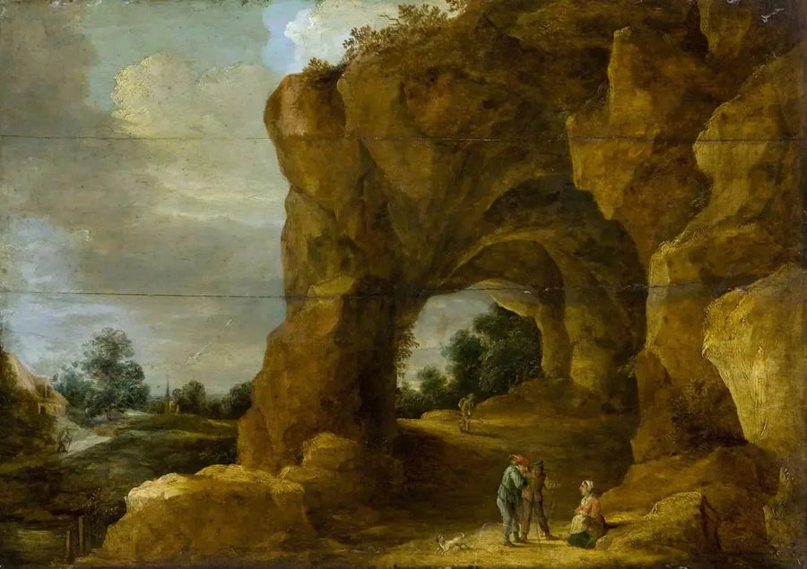 Klippformation med figurer - David Teniers den yngre
