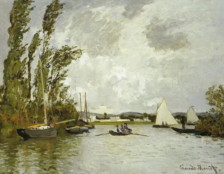 Argenteuil sedd från den lilla grenen av Seine - Claude Monet