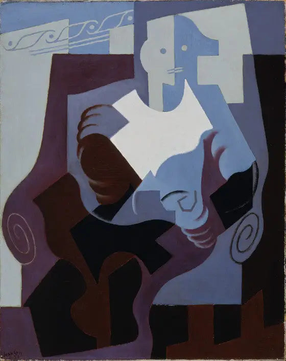 Sittande harlekin - Juan Gris
