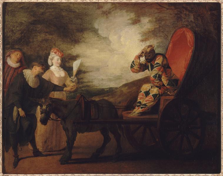 Arlequin kejsare i månen - Antoine Watteau