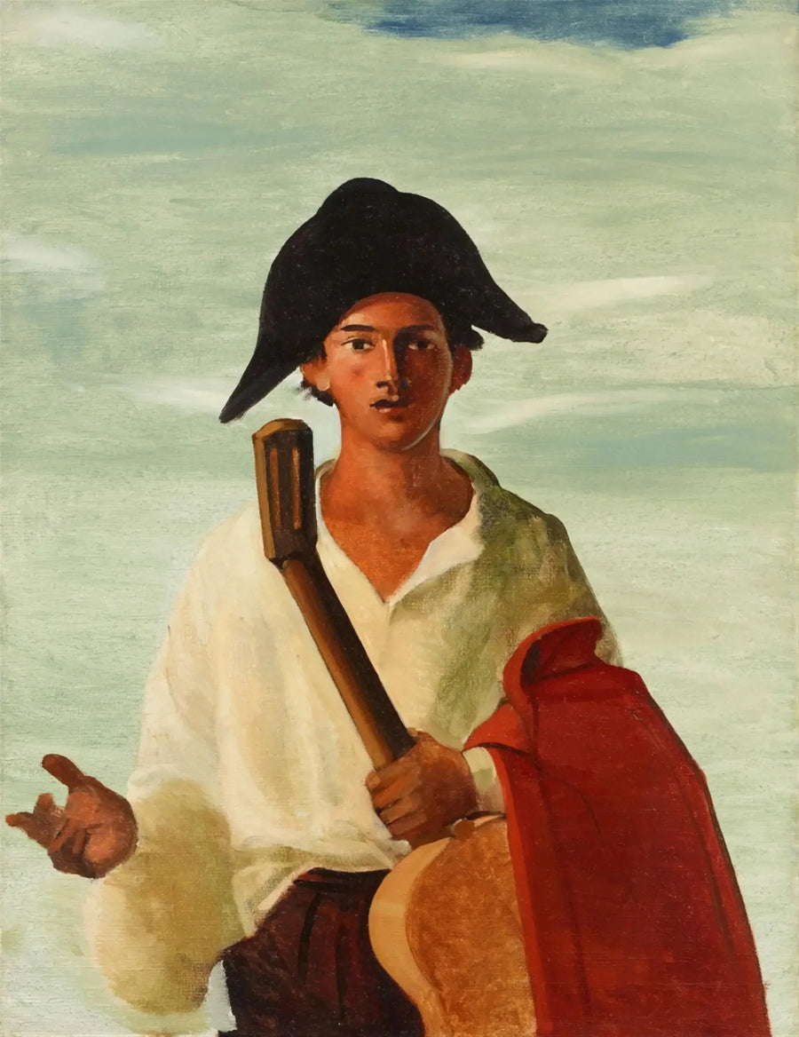 Arlequin som håller en gitarr - André Derain