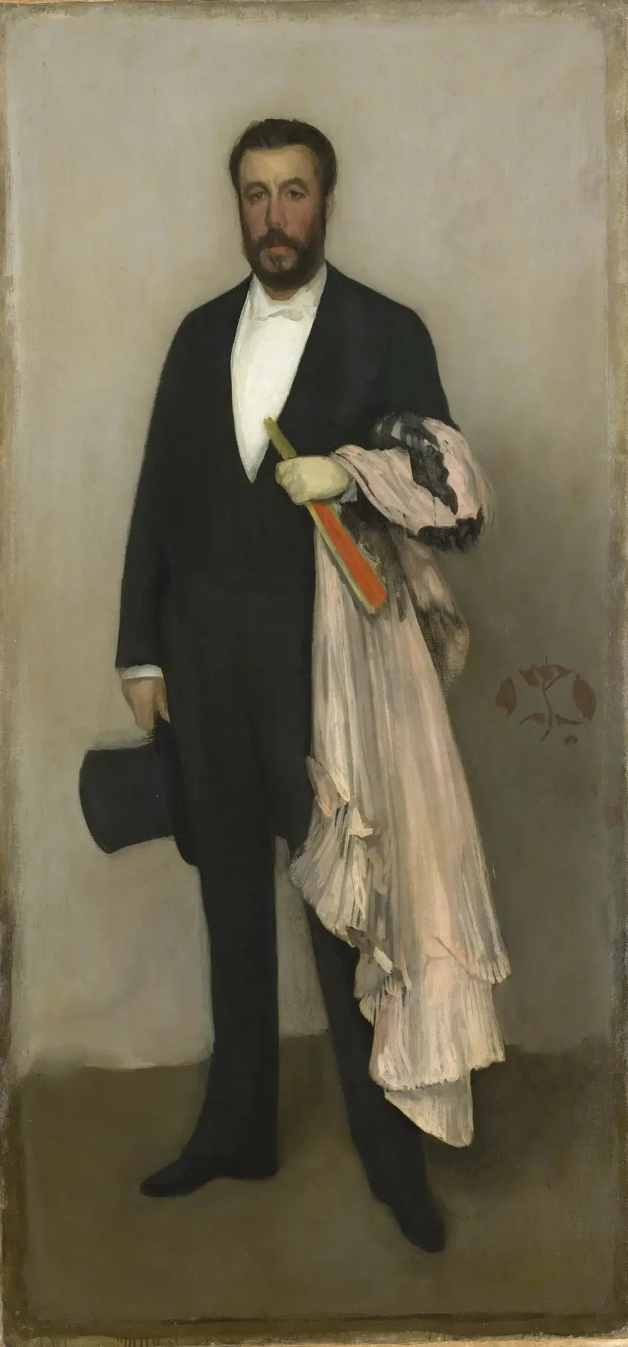 Färgsättning i köttfärg och svart: Porträtt av Théodore Duret - James Abbott McNeill Whistler