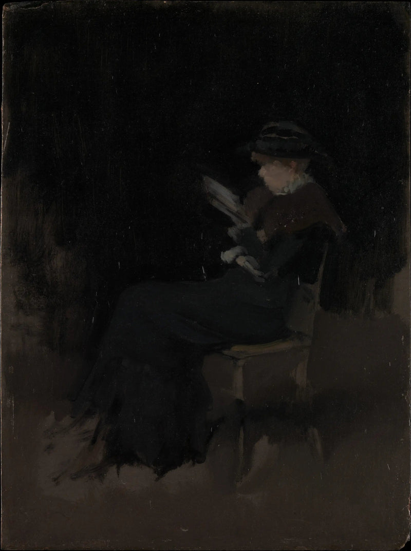 Arrangemang i svart: Flicka som läser - James Abbott McNeill Whistler