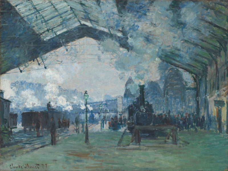 Saint-Lazare station, ankomst av ett tåg - Claude Monet