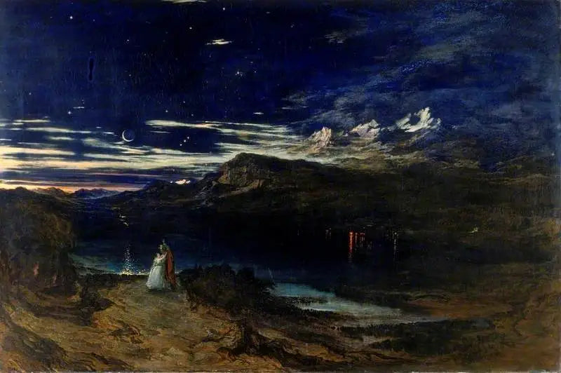 Arthur och Aegle i den lyckliga dalen - John Martin