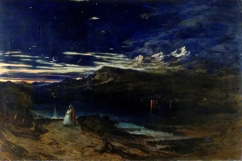 Arthur och Aegle i den lyckliga dalen - John Martin