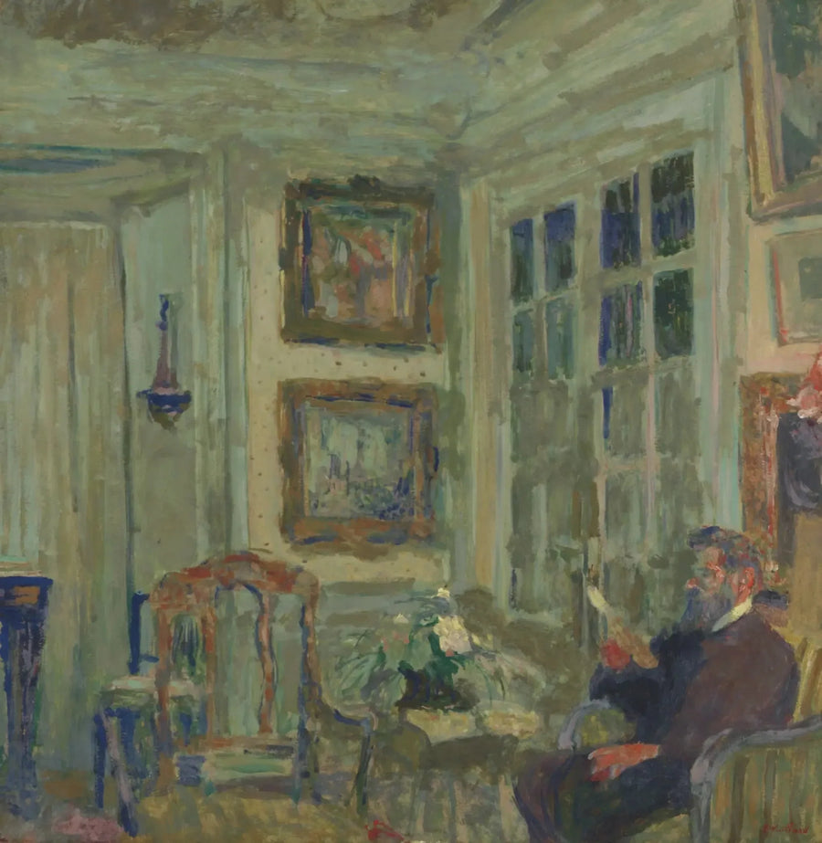 Arthur Fontaine läsande - Édouard Vuillard