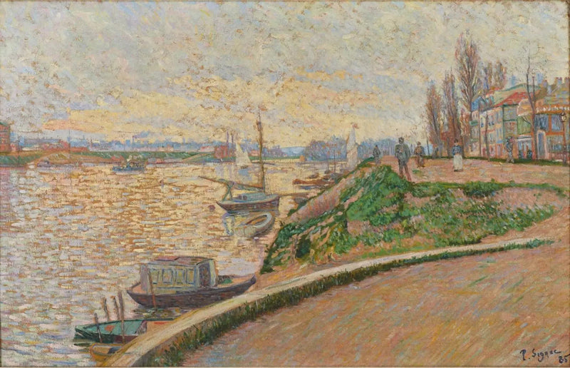 Asnières, Seine-stranden - Paul Signac