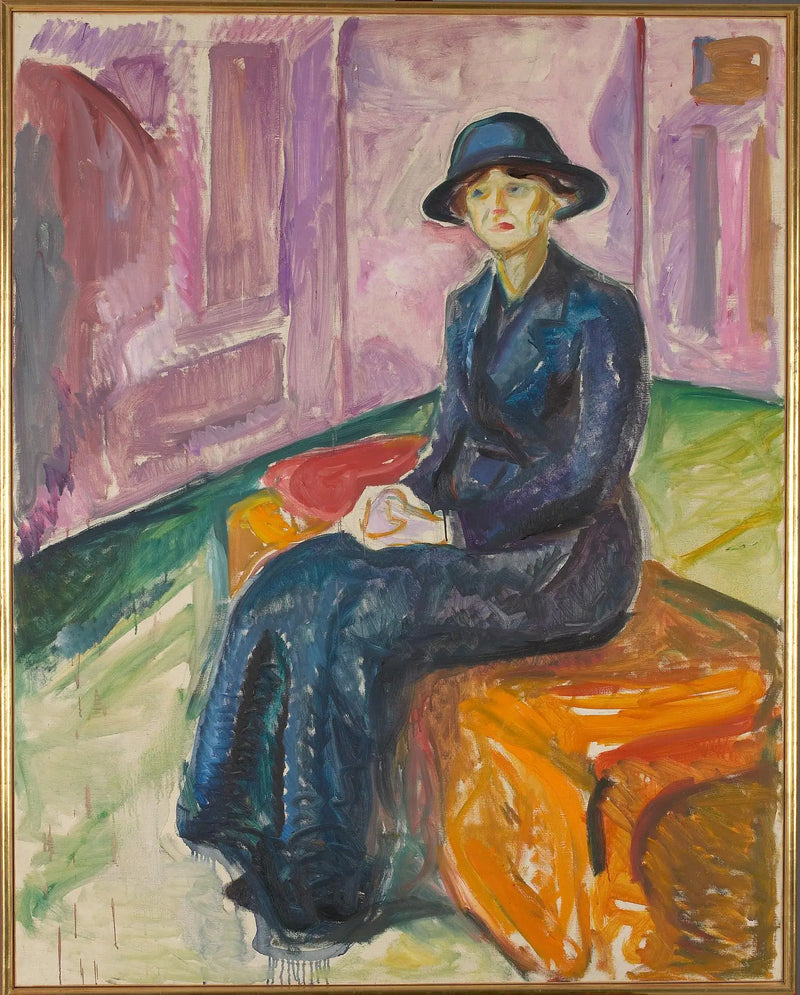 Sittande på en resväska - Edvard Munch