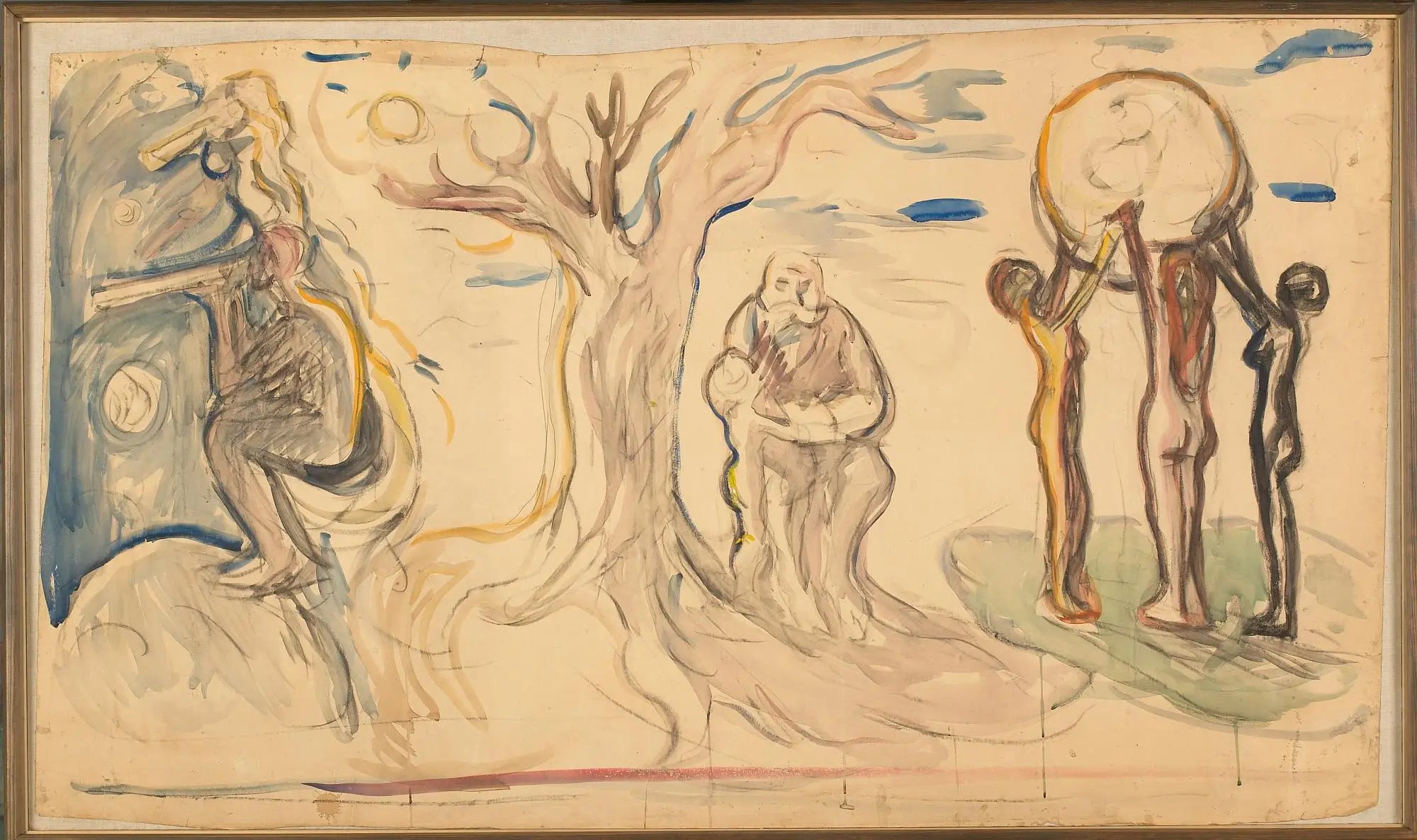 Reproduction du tableau « Astronomie, Histoire et Géographie - Edvard Munch » par Alpha Reproduction en peinture à l’huile