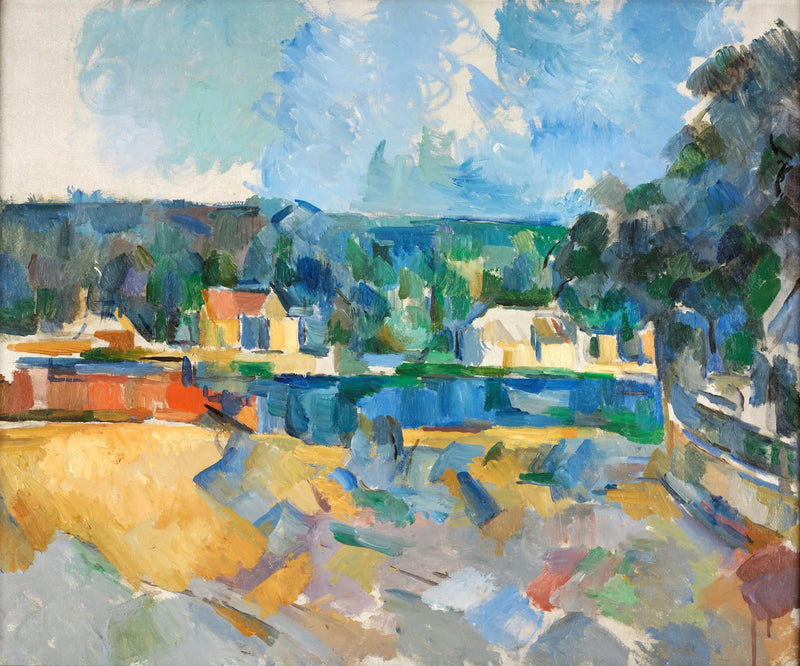 Vid en flodstrand - Paul Cézanne