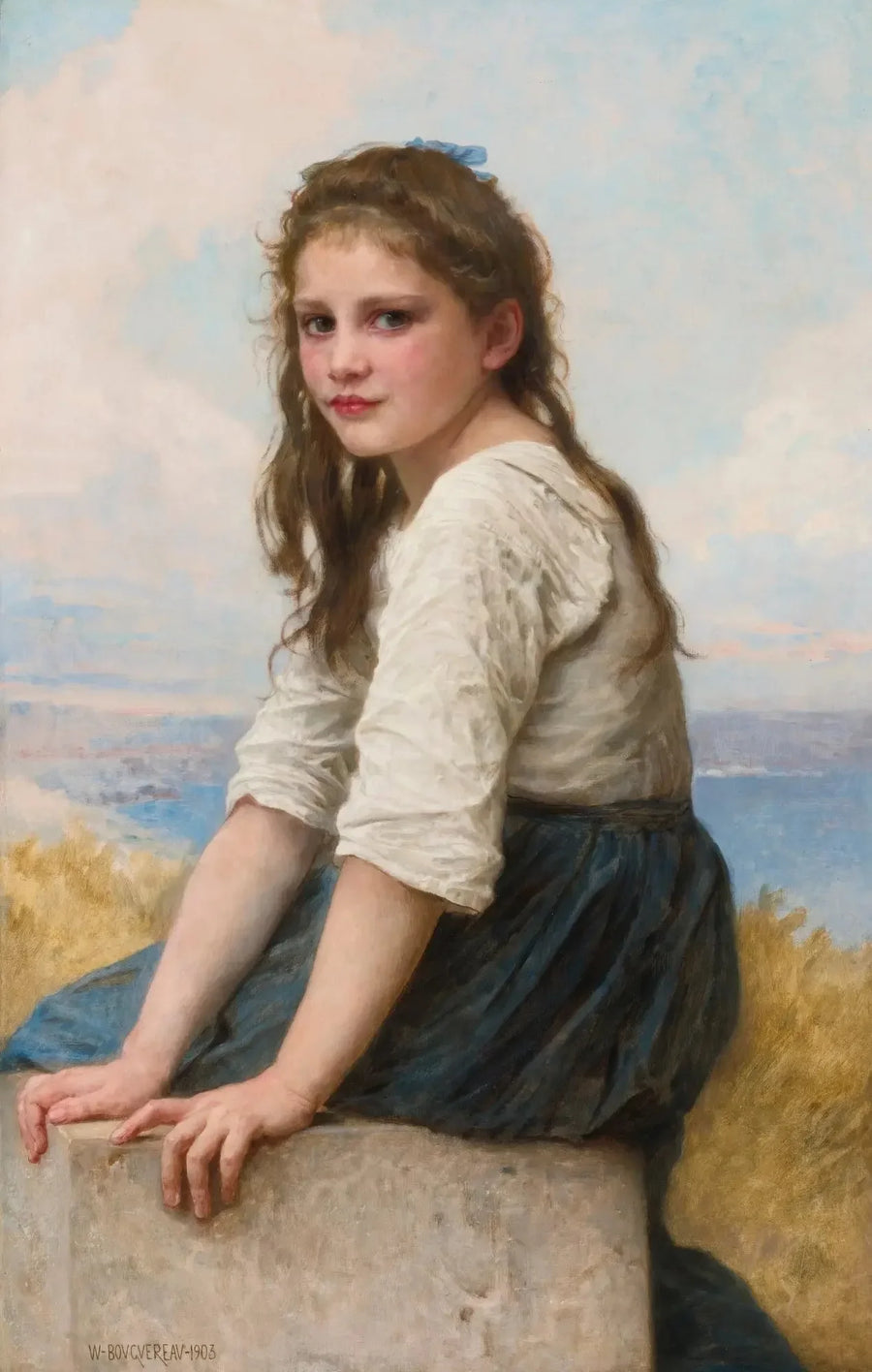 Vid havets kant - Bouguereau