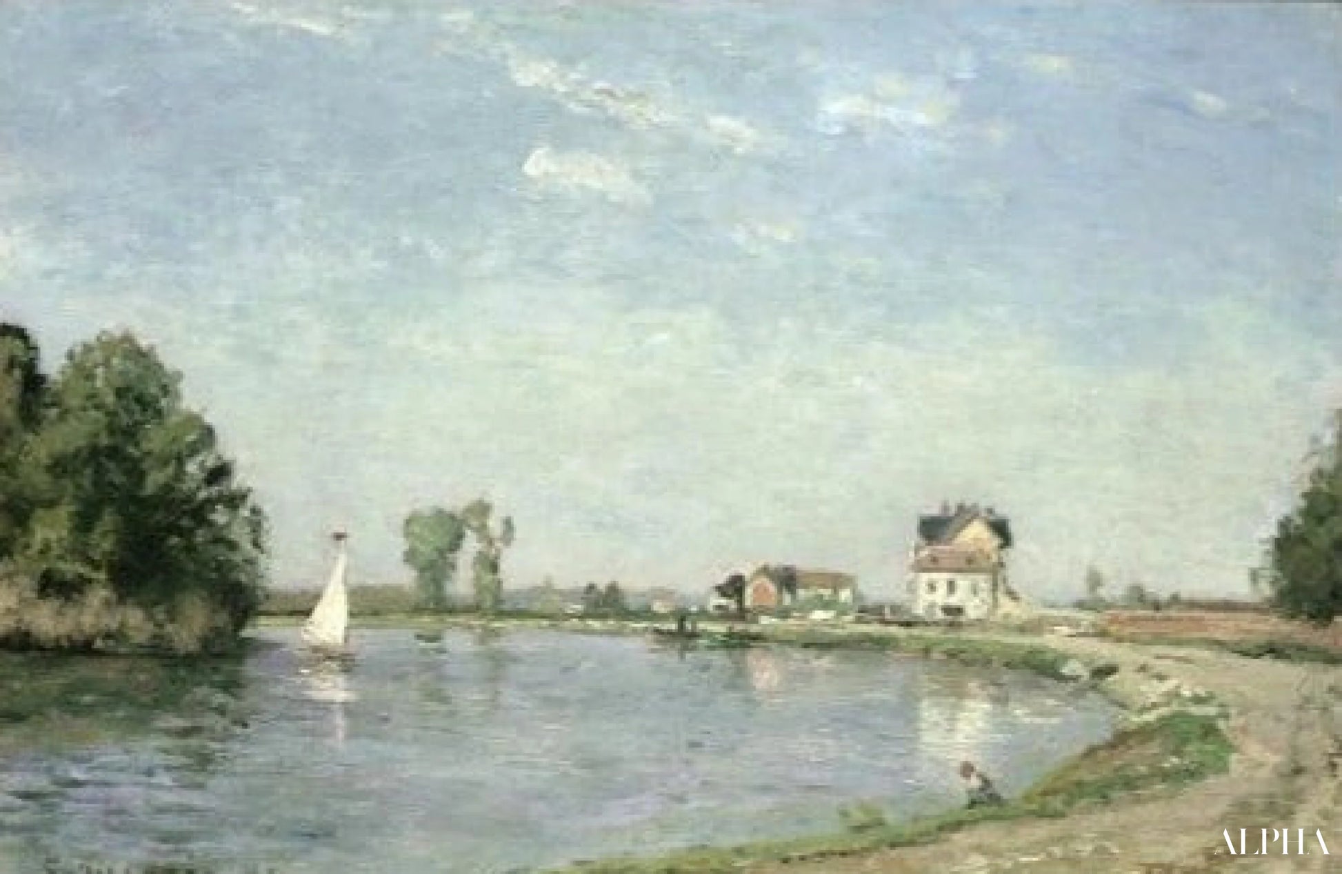 Au bord de la rivière Edge - Edouard Manet - Reproductions de tableaux et peintures haut de gamme