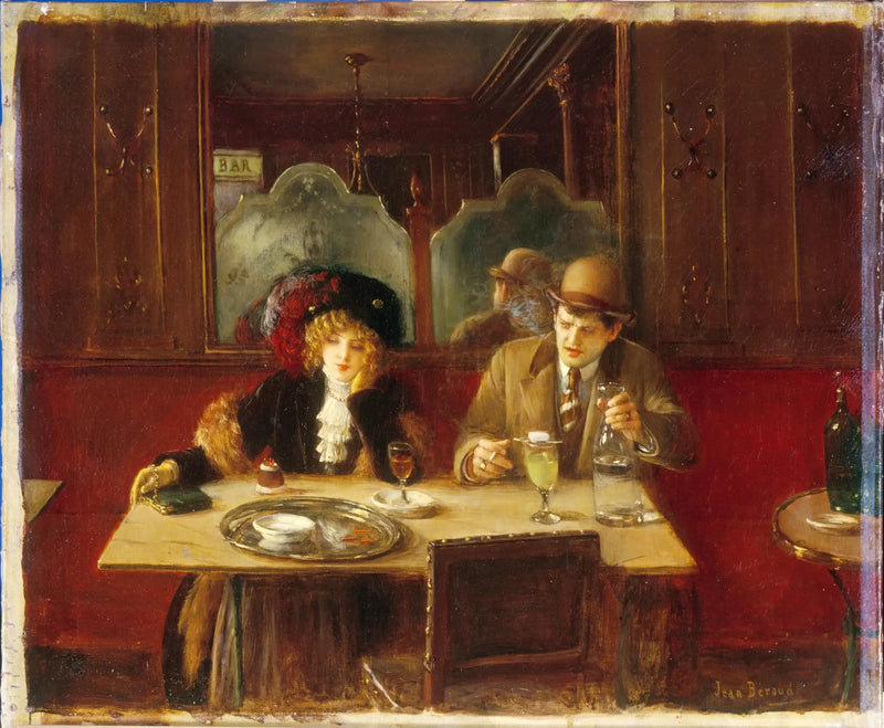 På caféet, säger Absinten - Jean Béraud