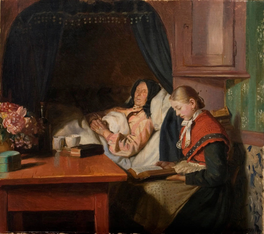 Vid en patients säng - Michael Peter Ancher