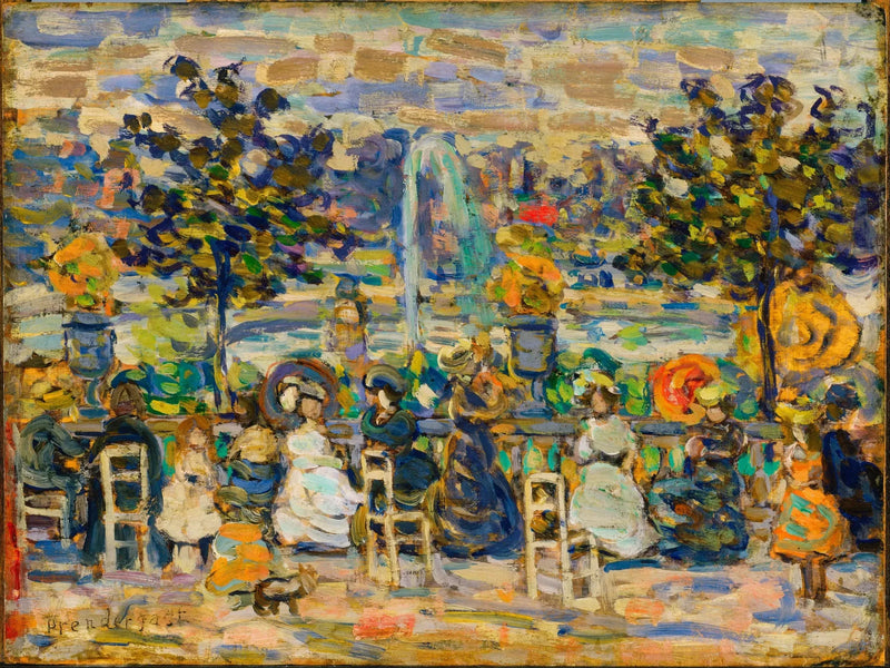 I Luxembourgträdgården - Maurice Prendergast