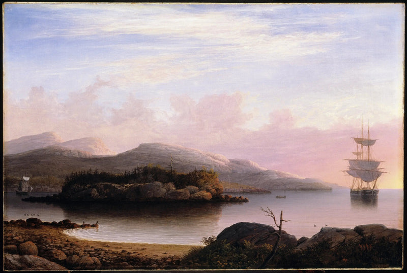 Ute till havs utanför Monts Déserts-ön - Fitz Henry Lane