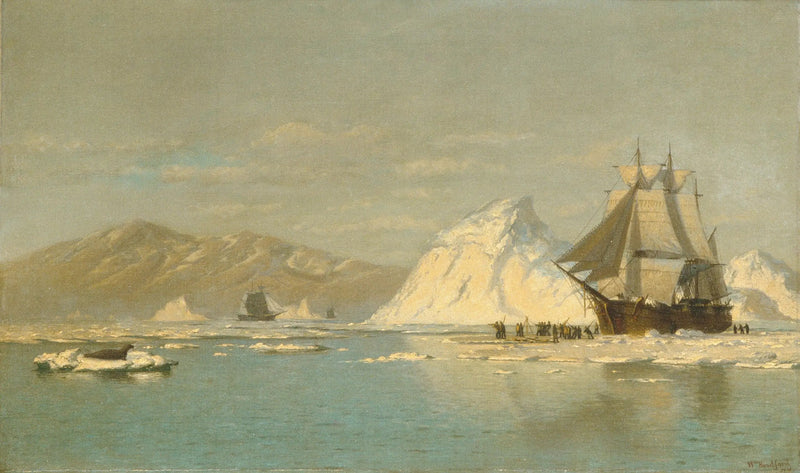 Utanför Grönland — Baleinjägare på jakt efter öppet vatten - William Bradford