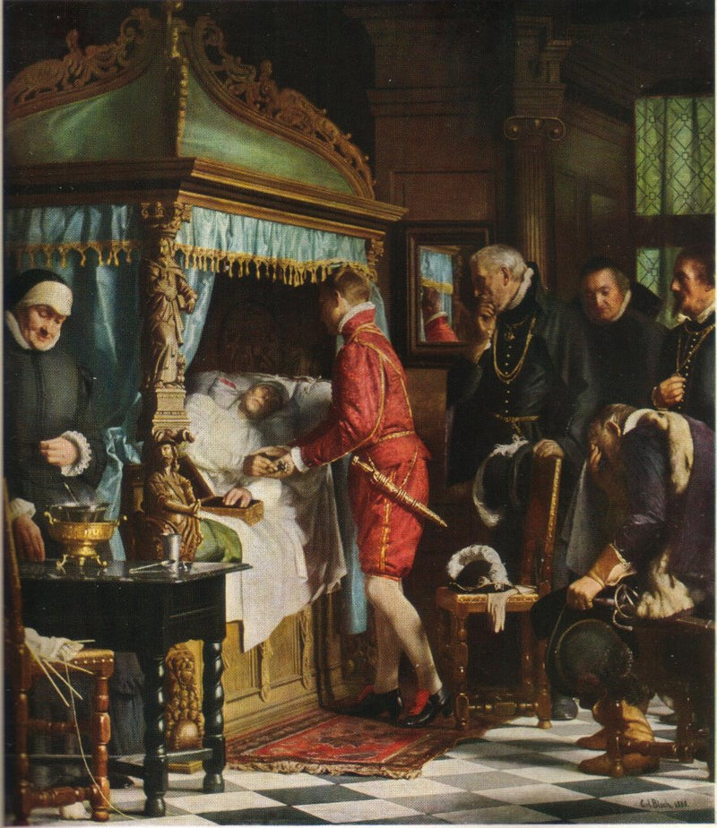 Niels Kaas dödsbädd. - Carl Heinrich Bloch