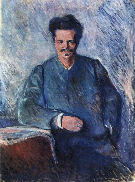 Reproduction du tableau « August Strindberg - Edvard Munch » par Alpha Reproduction en peinture à l’huile